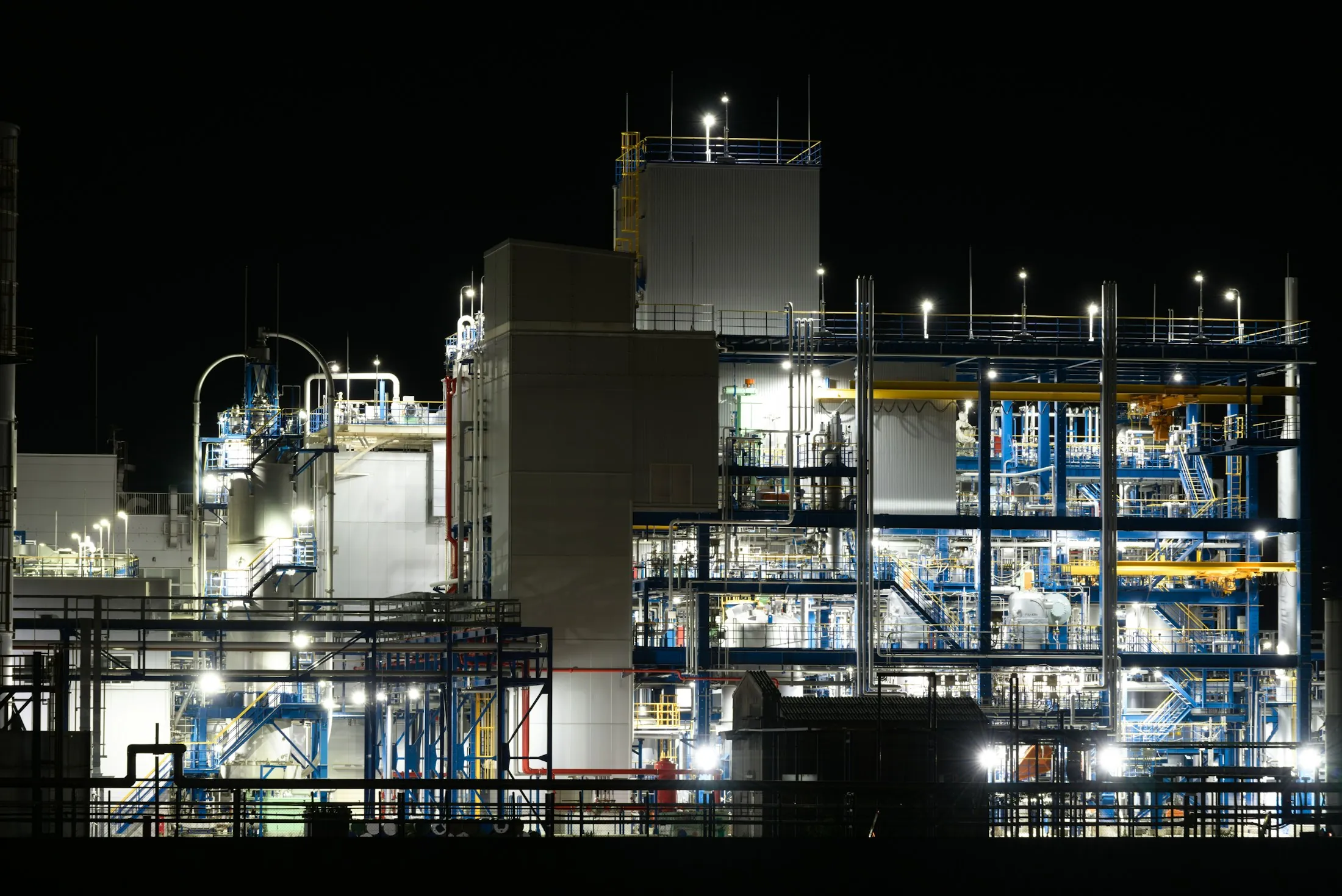 Industrial plant at night